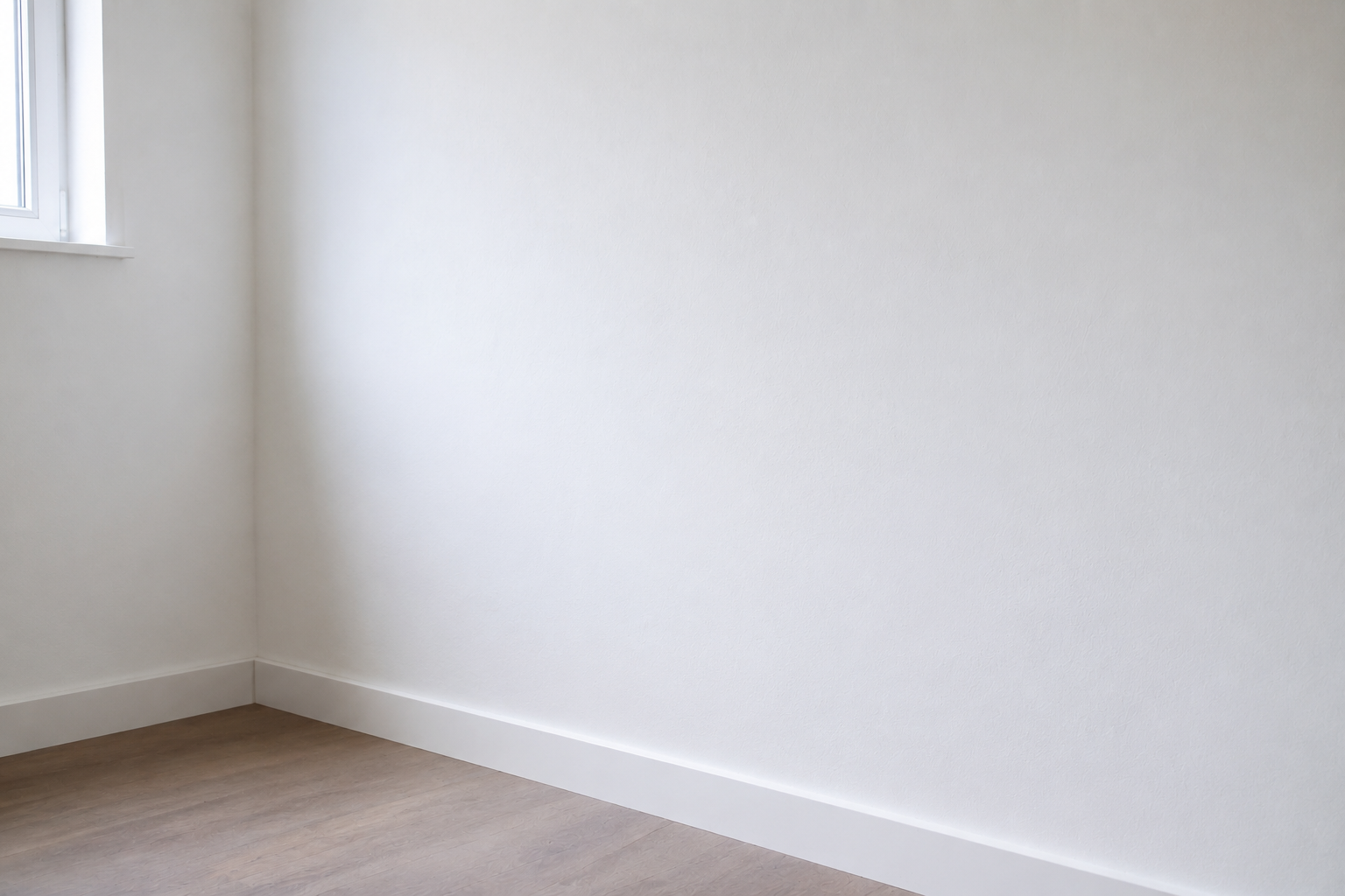 Sanierte Wand nach Behebung des Schimmelschadens
